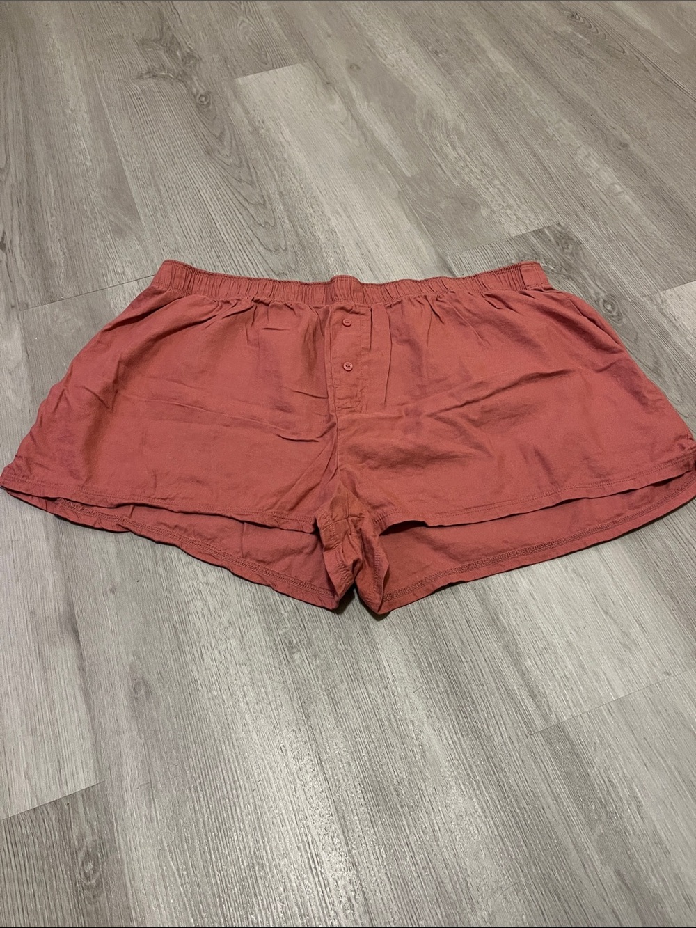 PINK Victoria's Secret Rust Pink Button-Front Athletic Shorts